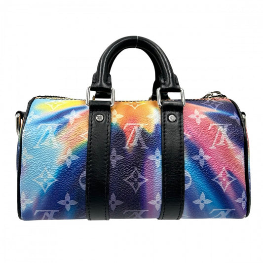 LOUIS VUITTON ルイヴィトン ハンドバッグ モノグラムサンセット キーポルXS ミニバッグ ミニバッグ 鞄 かばん M80953 ブラック 黒 マルチカラー ブラック金具 メンズ【中古品】