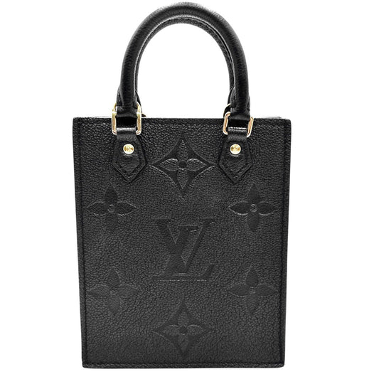 【開店SALE】 LOUIS VUITTON ルイヴィトン 2WAY モノグラムアンプラント プティットサックプラ ミニショルダーバッグ ハンドバッグ ポシェット ブラック 黒 M80478 ノワール ゴールド金具 レディース【中古品】