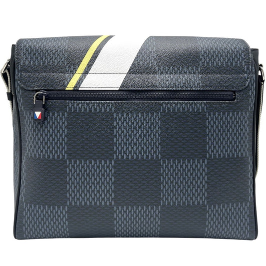 LOUIS VUITTON ルイヴィトン ショルダーバッグ ダミエコバルトラティテュード ディストリクトMM アメリカズカップ メッセンジャーバッグ N44004 ネイビー 紺 シルバー金具 メンズ【中古品】
