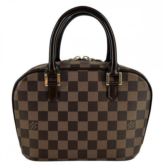 LOUIS VUITTON ルイヴィトン ハンドバッグ サリアミニ 小さめ かばん 鞄 N51286 ダミエキャンバス ブラウン 茶 ゴールド金具 レディース【中古品】
