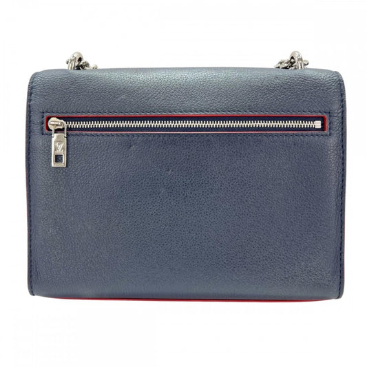 LOUIS VUITTON ルイヴィトン ショルダーバッグ マイロックミーBB チェーンショルダー マリーヌルージュ M53196 レザー ネイビー 紺 レッド 赤 シルバー金具 レディース【中古品】