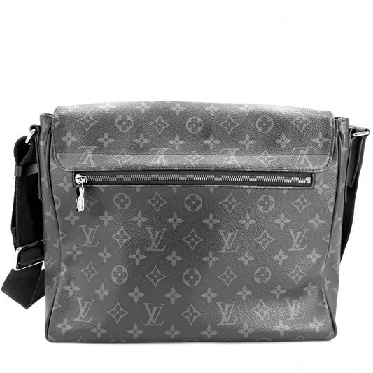 LOUIS VUITTON ルイヴィトン ショルダーバッグ モノグラムエクリプス ディストリクトMM メッセンジャーバッグ M44001 ブラック 黒 シルバー金具 メンズ【中古品】