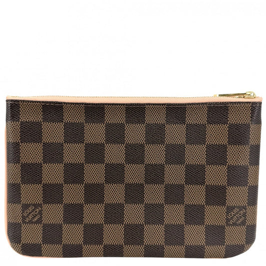 【開店SALE】 LOUIS VUITTON ルイヴィトン ショルダーバッグ ポシェット ドゥーブル チェーン N60254 ダミエキャンバス ブラウン 茶 ピンク ゴールド金具 レディース【中古品】