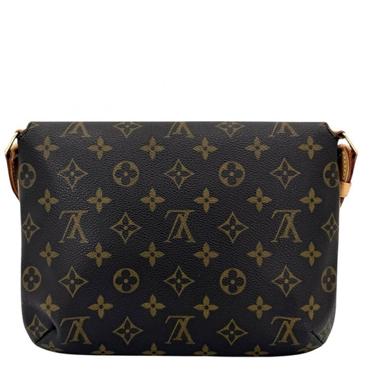 【開店SALE】 LOUIS VUITTON ルイヴィトン ショルダーバッグ ミュゼットタンゴ ショートストラップ M51257 モノグラムキャンバス ブラウン 茶 ゴールド金具 レディース【中古品】