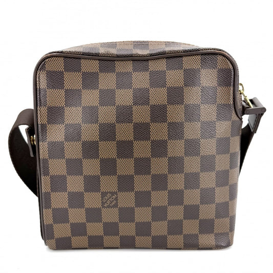 LOUIS VUITTON ルイヴィトン ショルダーバッグ オラフPM N41442 ダミエキャンバス ブラウン 茶 ゴールド金具 レディース【中古品】