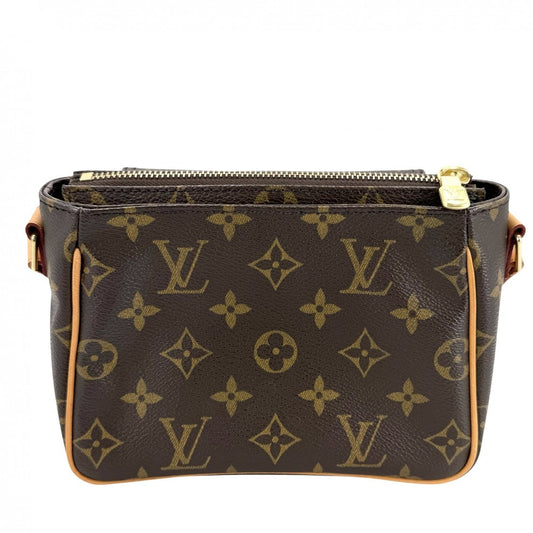 LOUIS VUITTON ルイヴィトン ショルダーバッグ モノグラム ヴィバシテPM ポシェット Vivacite PM かばん 鞄 M51165 ブラウン 茶 ゴールド金具 レディース【中古品】