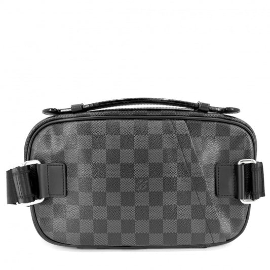 【開店SALE】 LOUIS VUITTON ルイヴィトン ボディバッグ ダミエグラフィット アンブレール バムバッグ ウエストバッグ ブラック 黒 N41289 ノワール シルバー金具 メンズ【中古品】