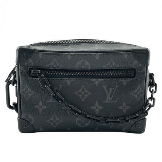 LOUIS VUITTON ルイヴィトン ショルダーバッグ ミニ・ソフトトランク M44735 レザー モノグラムエクリプスキャンバス ブラック 黒 ブラック金具 メンズ【中古品】