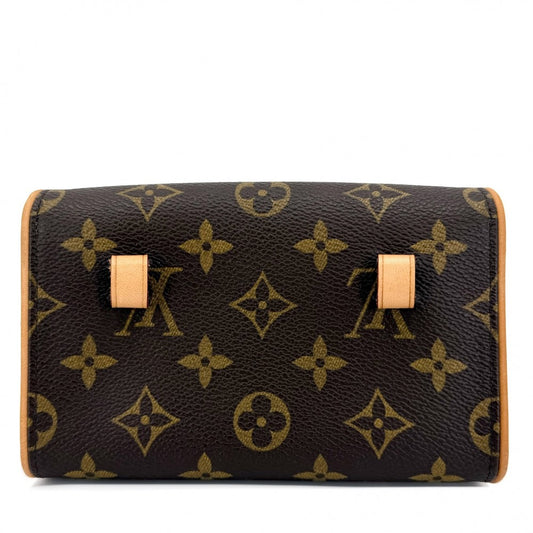 LOUIS VUITTON ルイヴィトン ウエストバッグ モノグラム ポシェットフロランティーヌ ボディバッグ ウエストポーチ Sベルト M51855 ブラウン 茶 ゴールド金具 レディース【中古品】