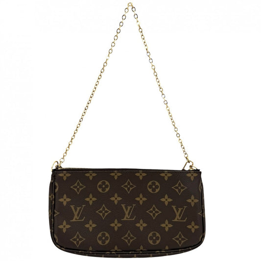 【開店SALE】 LOUIS VUITTON ルイヴィトン ショルダーバッグ モノグラム ミュルティポシェットアクセソワール 2WAY ハンドバッグ ローズクレール M44840 ブラウン 茶 ピンク ゴールド金具 レディース【中古品】