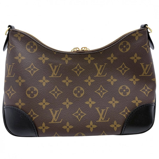 LOUIS VUITTON ルイヴィトン ショルダーバッグ モノグラム ブーローニュPM ブラック 黒 M45831 ノワール ブラウン 茶 ゴールド金具 レディース【中古品】