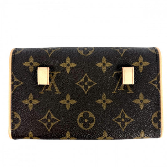 LOUIS VUITTON ルイヴィトン ウエストバッグ モノグラム ポシェットフロランティーヌ ボディバッグ ウエストポーチ M51855 ブラウン 茶 ゴールド金具 レディース【中古品】