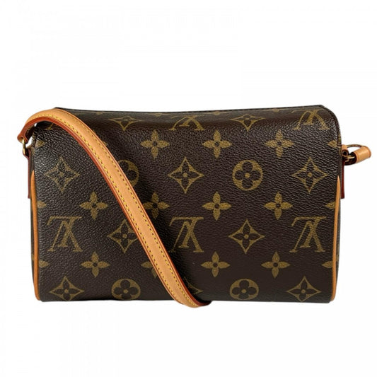 LOUIS VUITTON ルイヴィトン ハンドバッグ レシタル M51900 モノグラムキャンバス ブラウン 茶 ゴールド金具 レディース【中古品】