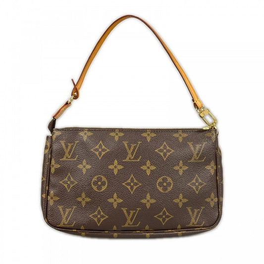 LOUIS VUITTON ルイヴィトン ハンドバッグ ポシェット アクセソワール M51980 モノグラムキャンバス ブラウン 茶 ゴールド金具 ユニセックス【中古品】