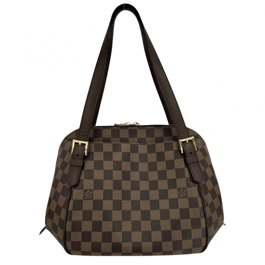 LOUIS VUITTON ルイヴィトン ハンドバッグ ベレムMM トートバッグ N51174 ダミエキャンバス ブラウン 茶 ゴールド金具 レディース【中古品】