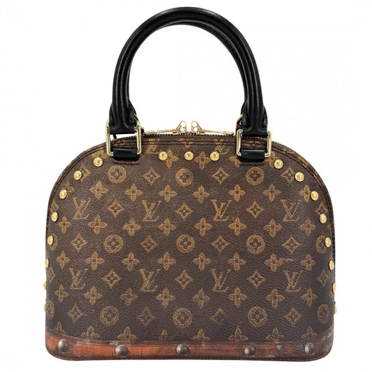LOUIS VUITTON ルイヴィトン 2WAY トランスフォード・モノグラム アルマBB ハンドバッグ ショルダーバッグ ミニバッグ ブラウン 茶 タイムトランク M52743 ゴールド金具 レディース【中古品】
