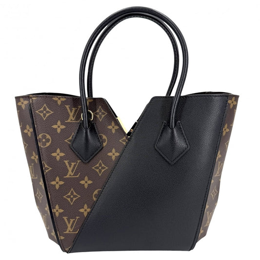 【開店SALE】 LOUIS VUITTON ルイヴィトン 2WAY モノグラム キモノPM ショルダーバッグ トートバッグ ハンドバッグ M41855 ブラウン 茶 ブラック 黒 ゴールド金具 レディース【中古品】