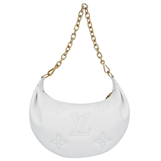 LOUIS VUITTON ルイヴィトン 2WAY モノグラム オーバー ザ ムーン ショルダーバッグ ハンドバッグ バブルグラム M59959 レザー ホワイト 白 ゴールド金具 レディース【中古品】