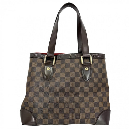 LOUIS VUITTON ルイヴィトン トートバッグ ハムステッドPM ハンドバッグ N51205 ダミエキャンバス ブラウン 茶 ゴールド金具 レディース【中古品】