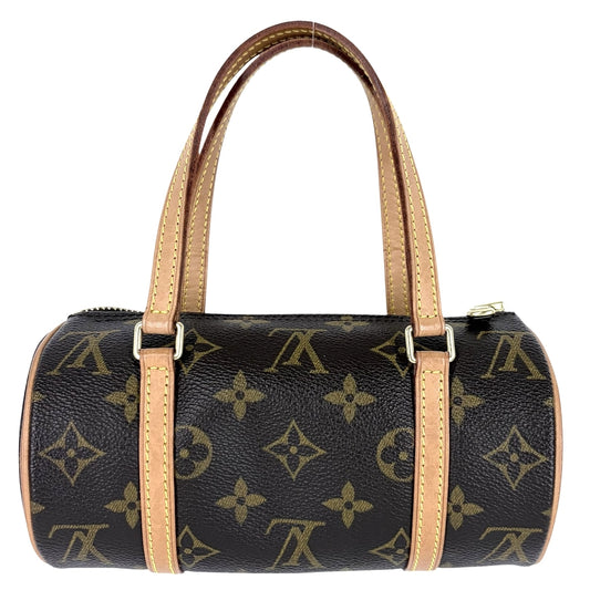 LOUIS VUITTON ルイヴィトン ハンドバッグ ミニ パピヨン19 M51389 モノグラムキャンバス ブラウン 茶 ゴールド金具 レディース【中古品】