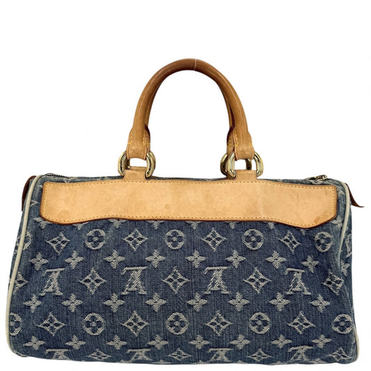 LOUIS VUITTON ルイヴィトン ハンドバッグ ネオスピーディ M95019 モノグラムデニム ブルー 青 ゴールド金具 レディース【中古品】