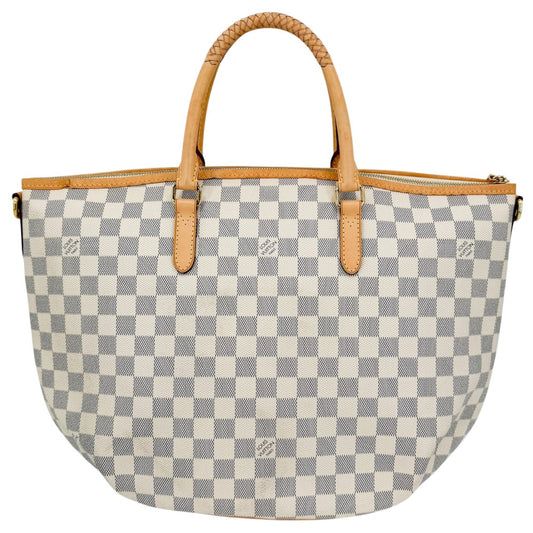 【開店SALE】 LOUIS VUITTON ルイヴィトン 2WAY リヴィエラMM ハンドバッグ ショルダーバッグ トートバッグ N48252 ダミエアズールキャンバス ホワイト 白 ゴールド金具 レディース【中古品】