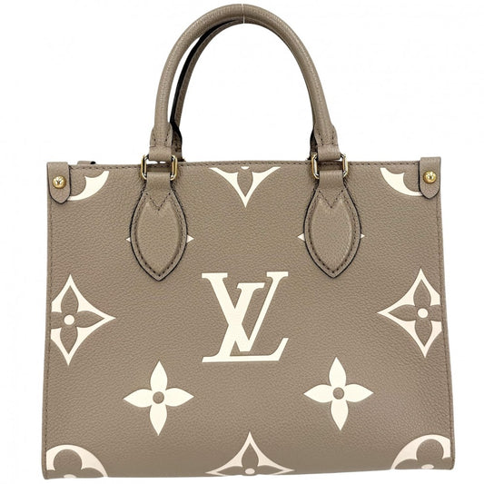 LOUIS VUITTON ルイヴィトン 2WAY モノグラムアンプラント オンザゴーPM ハンドバッグ ショルダーバッグ ベージュ M45779 トゥルトレールクレーム ゴールド金具 レディース【中古品】