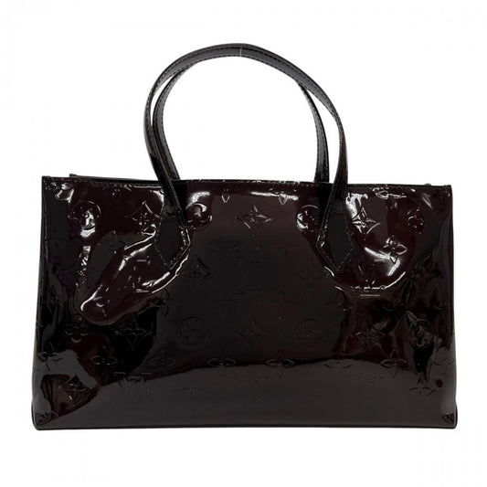 LOUIS VUITTON ルイヴィトン ハンドバッグ ヴェルニ ウィルシャー PM モノグラム M93641 パテントレザー アマラント ゴールド金具 レディース【中古品】