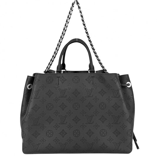 LOUIS VUITTON ルイヴィトン 2WAY モノグラムマヒナ ベラ・トート ハンドバッグ ショルダーバッグ ブラック 黒 M59200 ノワール シルバー金具 レディース【中古品】