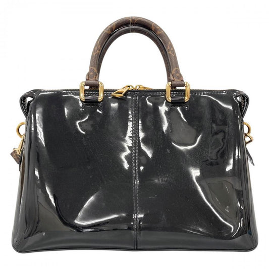 LOUIS VUITTON ルイヴィトン ショルダーバッグ トート・ミロワール LVロゴ M54626 ヴェルニ モノグラム・キャンパス ブラック 黒 レディース【中古品】