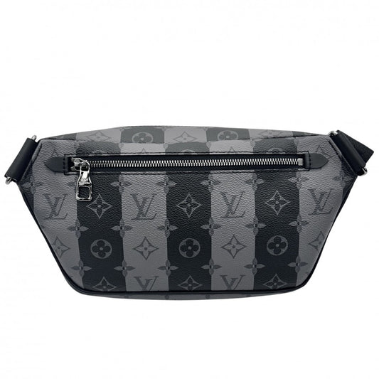 LOUIS VUITTON ルイヴィトン ボディバッグ モノグラムストライプ モジュラースリングバッグ LV×NIGO コラボ エクリプス 小さめ かばん 鞄 M59338 ブラック 黒 シルバー金具 メンズ【中古品】