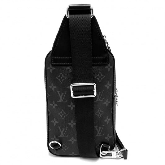 LOUIS VUITTON ルイヴィトン ボディバッグ アヴェニュースリングバッグPM クロスボディバッグ M47137 モノグラムエクリプス ブラック 黒 シルバー金具 メンズ【中古品】