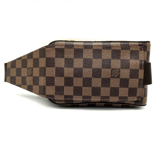 LOUIS VUITTON ルイヴィトン ボディバッグ ジェロニモス ウエストポーチ Geronimos N51994 ダミエキャンバス ブラウン 茶 ゴールド金具 メンズ【中古品】