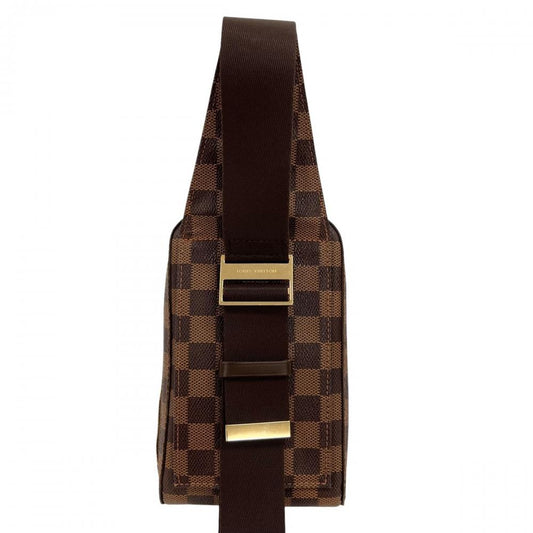 LOUIS VUITTON ルイヴィトン ボディバッグ ダミエ ジェロニモス ショルダー N51994 ダミエキャンバス レザー ブラウン 茶 ゴールド金具 メンズ【中古品】