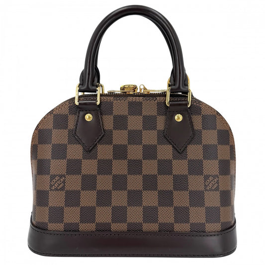 LOUIS VUITTON ルイヴィトン 2WAY ダミエ アルマBB ハンドバッグ ショルダーバッグ 小さめ N40606 ブラウン 茶 ゴールド金具 レディース【中古品】