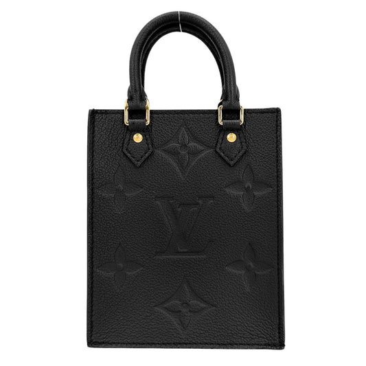 LOUIS VUITTON ルイヴィトン 2WAY モノグラムアンプラント プティットサックプラ ミニショルダーバッグ ハンドバッグ ポシェット ブラック 黒 M81417 ノワール ゴールド金具 レディース【中古品】