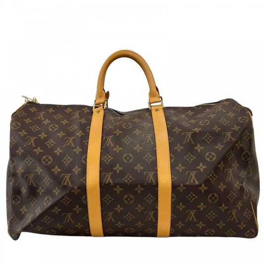 LOUIS VUITTON ルイヴィトン ボストンバッグ キーポル50 M41426 モノグラムキャンバス ブラウン 茶 ゴールド金具 メンズ【中古品】