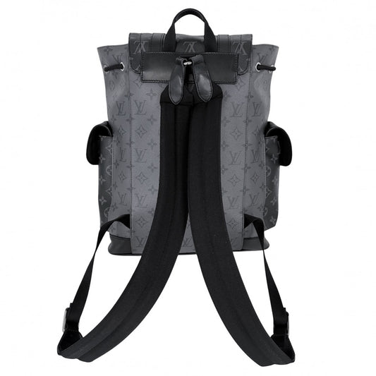 LOUIS VUITTON ルイヴィトン リュック モノグラムエクリプスリバース クリストファーMM バッグパック M45419 ブラック 黒 シルバー金具 メンズ【中古品】