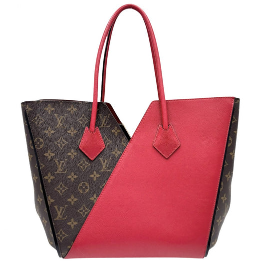 LOUIS VUITTON ルイヴィトン ハンドバッグ モノグラム キモノMM トートバッグ スリーズ かばん 鞄 M40459 ブラウン 茶 レッド 赤 ゴールド金具 レディース【中古品】