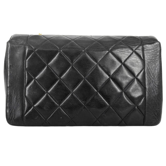 CHANEL シャネル ショルダーバッグ マトラッセ ダイアナ25 チェーン ココマーク ココ ターンロック 鞄 かばん ラムスキン ブラック 黒 ゴールド金具 レディース【中古品】
