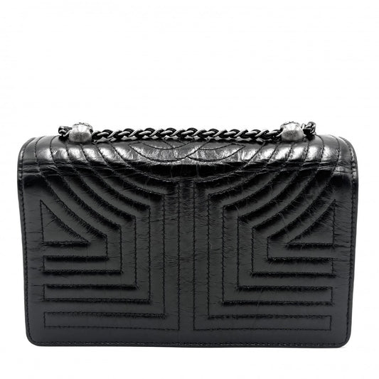 【開店SALE】 CHANEL シャネル ショルダーバッグ コリアンガーデン チェーンショルダー フルフラップ ターンロック ココマーク ココ かばん 鞄 レザー ブラック 黒 シルバー金具 レディース【中古品】