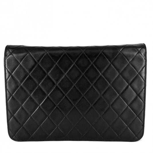 CHANEL シャネル ショルダーバッグ マトラッセ25 プッシュロック ココマーク チェーン A03570 ラムスキン ブラック 黒 ゴールド金具 レディース【中古品】