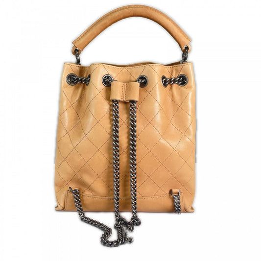 CHANEL シャネル ハンドバッグ 3waY ココマーク 22番台 レザー ベージュ シルバー金具 レディース【中古品】