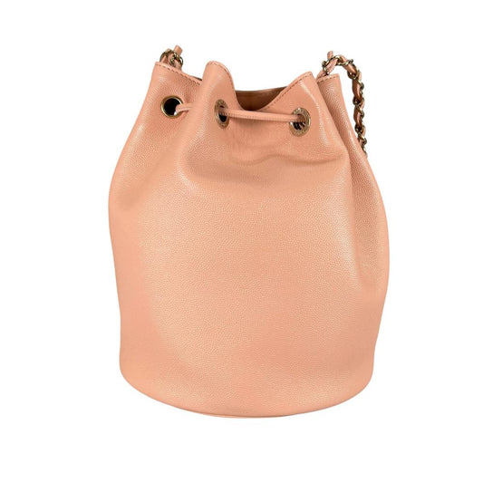 CHANEL シャネル ショルダーバッグ ドーヴィル スタッズロゴ ゴールド金具 ピンク ゴールド金具 レディース【中古品】