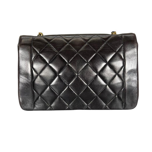 CHANEL シャネル ショルダーバッグ ダイアナ25 ゴールド金具 チェーンショルダー 3番台 ココマーク ラムスキン ブラック 黒 ゴールド金具 レディース【中古品】