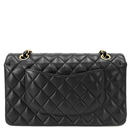 CHANEL シャネル ショルダーバッグ マトラッセ25 ダブルチェーン ダブルフラップ ココマーク ターンロック ラムスキン ブラック 黒 ゴールド金具 レディース【中古品】