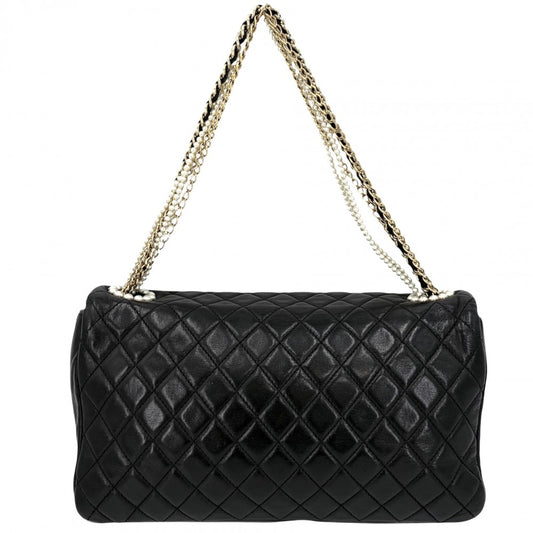 CHANEL シャネル ショルダーバッグ マトラッセ ウェストミンスター チェーンショルダー レザー フェイクパール ブラック 黒 ゴールド金具 レディース【中古品】