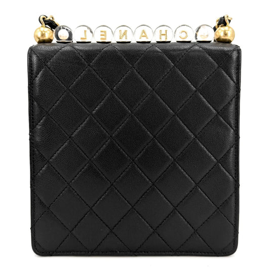 CHANEL シャネル ショルダーバッグ マトラッセ ロゴ チェーンショルダー ココマーク レザー ブラック 黒 ゴールド金具 レディース【中古品】