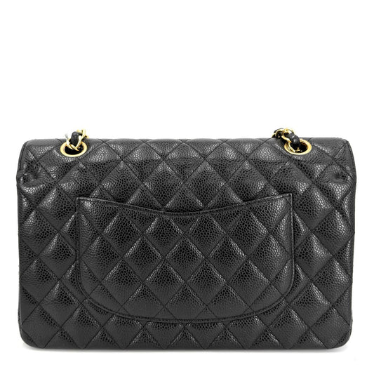 CHANEL シャネル ショルダーバッグ マトラッセ25 ダブルチェーン ココマーク ダブルフラップ キャビアスキン ブラック 黒 ゴールド金具 レディース【中古品】