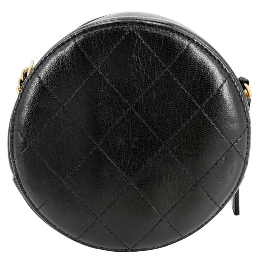 CHANEL シャネル ショルダーバッグ マトラッセ ミニバッグ チェーンショルダー ココマーク 小さめ AP0999 レザー フェイクパール ブラック 黒 ソフトゴールド金具 レディース【中古品】